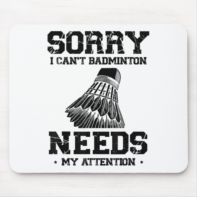 Lustiger Badminton-Spieler Liebt Shuttle-Design  Mousepad (Vorne)