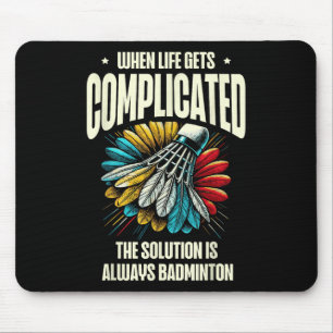Lustiger Badminton-Spieler Liebt Shuttle Design Mousepad