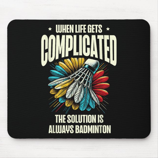 Lustiger Badminton-Spieler Liebt Shuttle Design  Mousepad (Vorne)