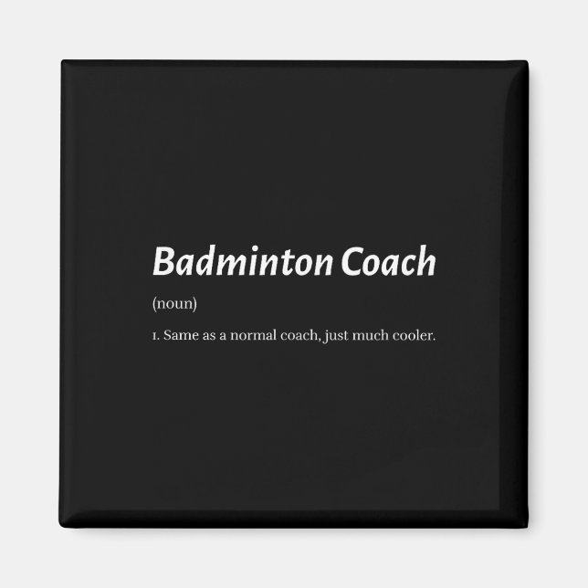 Lustiger Badminton-Trainer Gleich wie normaler Tra Magnet (Vorne)