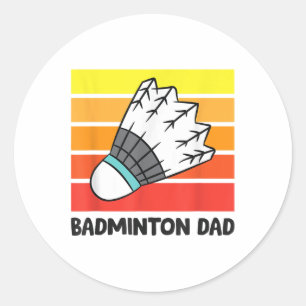 Lustiger Badminton-Vater Badminton Papa Runder Aufkleber