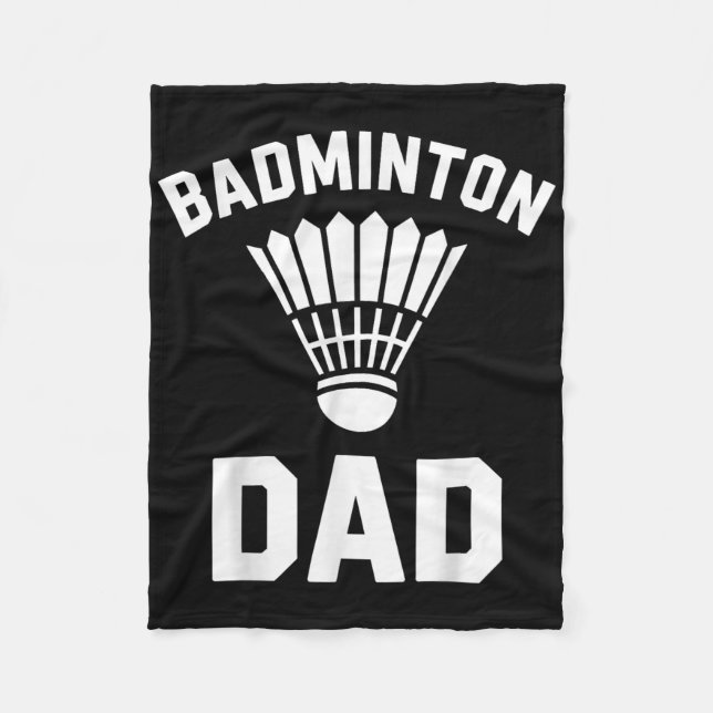 Lustiger Badminton-Vater-Shuttle Badminton  Fleecedecke (Vorderseite)