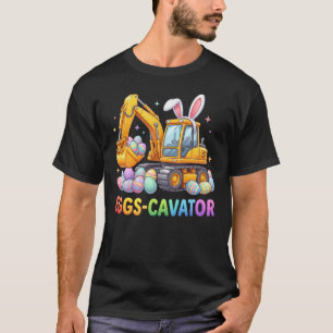 Lustiger Bagger Bau Osterhase T-Shirt