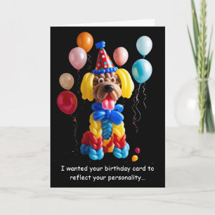 Lustiger Ballon-Hund-Freund Geburtstag Humor Karte