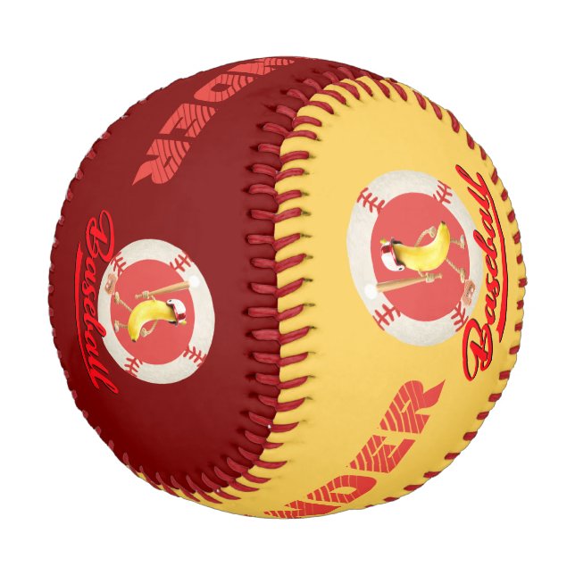 Lustiger Banana Slugger Baseball Custom Grafik  (Schrägansicht)