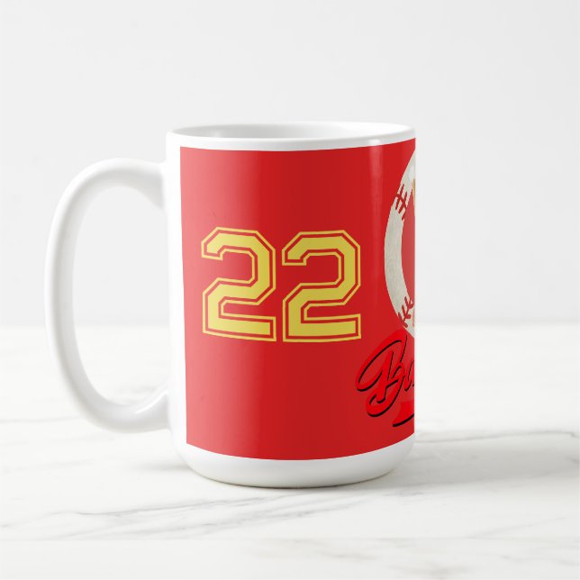 Lustiger Banana Slugger Baseball Custom Grafik  Kaffeetasse (Links)