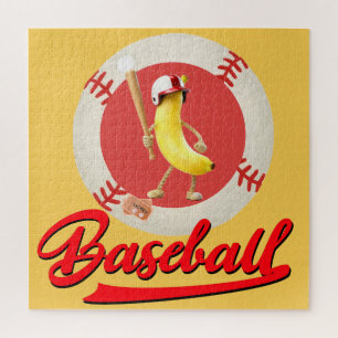 Lustiger Banana Slugger Baseball Custom Grafik  Puzzle