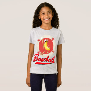 Lustiger Banana Slugger Baseball Custom Grafik T-Shirt