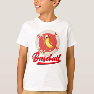 Lustiger Banana-Slugger Baseball Custom Grafik T-Shirt