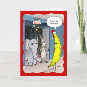 Lustiger Banane Esel Elefant Politisch Weihnachten