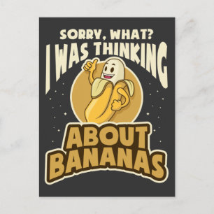 Lustiger Bananen-Spruch Obst Vegan Vegetarisch Hum Postkarte