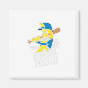 Lustiger Bananenspieler Dunkel - Lass uns wilde Ca Magnet