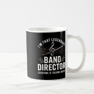 Lustiger Banddirektor Musiklehrer Zurück zur Schul Kaffeetasse