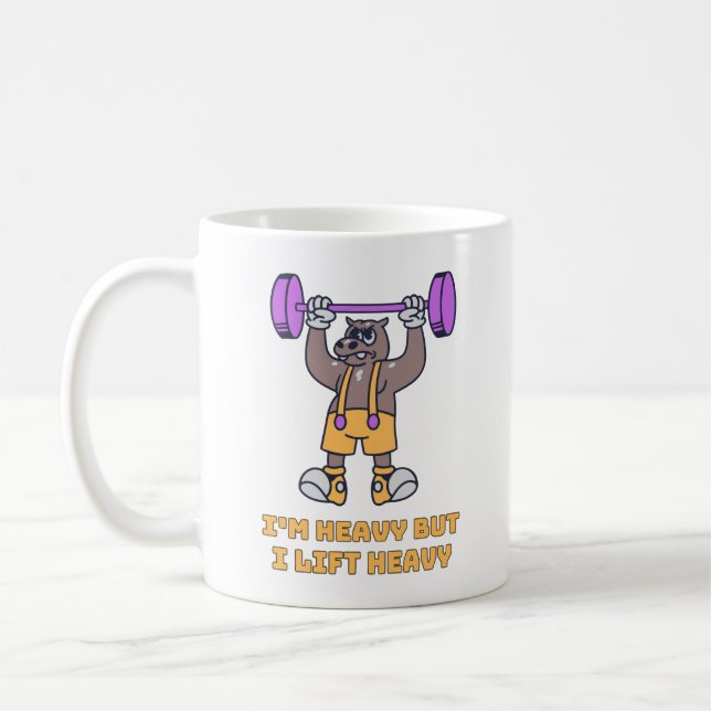 Lustiger Bär Gewichtheben Kaffeetasse (Links)