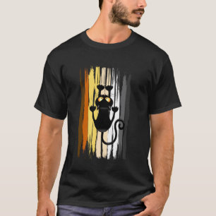 Lustiger Bärenstolz Schwarze Katze kratzt Klauenma T-Shirt