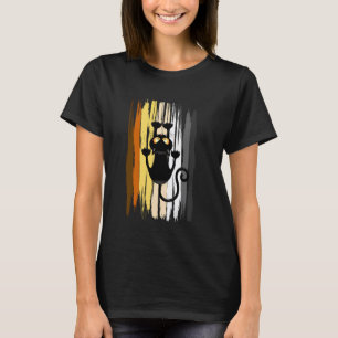 Lustiger Bärenstolz Schwarze Katze kratzt Klauenma T-Shirt