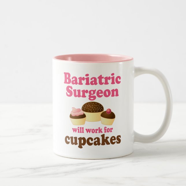 Lustiger Bariatric Chirurg Zweifarbige Tasse (Rechts)