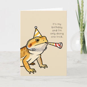 Lustiger Bartagamen-Echsen-Geburtstag Karte