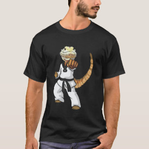 Lustiger Bartdrache Karate Samurai Ninja Echse R T-Shirt
