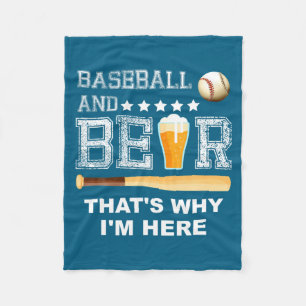 Lustiger Baseball-Bier-Witz-Vater Väter Fleecedecke