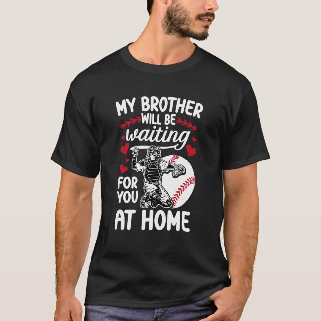 Lustiger Baseball Catcher Schwester Baseball Catch T-Shirt (Vorderseite)