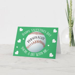 Lustiger Baseball Du bist ein Volltreffer Valentin Feiertagskarte
