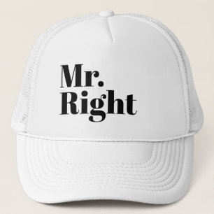 Lustiger Baseball MR. RIGHT Truckerkappe