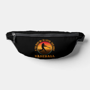 Lustiger Baseball-Spruch Vintage-Silhouette Spiele Bauchtasche