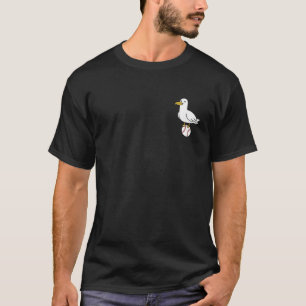 Lustiger Baseball-Vogel Möwe hält Baseball süß T-Shirt