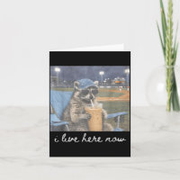Lustiger Baseballplatz Waschbär Eis Kaffee Live