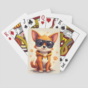 Lustiger Basenji Kawaii Hund Spielkarten