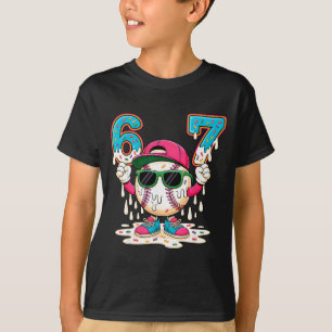 Lustiger Basketball 6 67 Sechs 7 Eiscreme Seven Dr T-Shirt