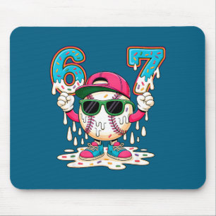 Lustiger Basketball 6 67 Sechs 7 Eiscreme Sieben D Mousepad