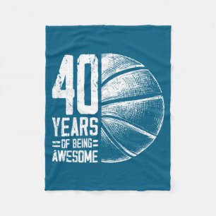 Lustiger Basketball Alter Jahre 40 Basketball 40. Fleecedecke
