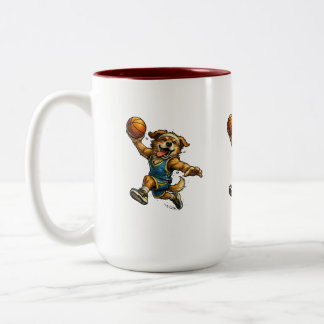 Lustiger Basketball-Hund-Becher – Cooler Athlet-We Zweifarbige Tasse