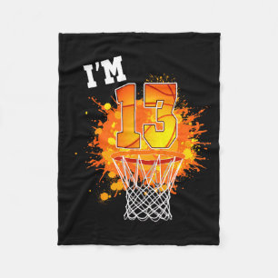 Lustiger Basketball-Jahresliebhaber 13. Thema Alt  Fleecedecke