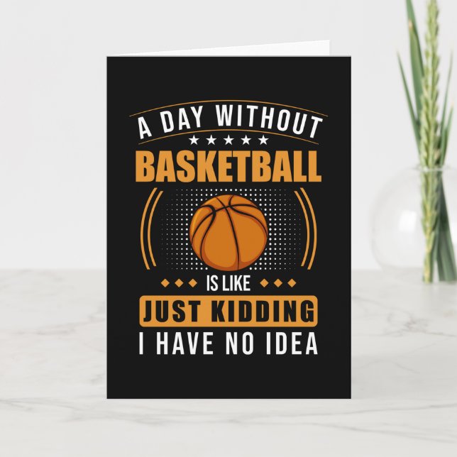 Lustiger Basketball-Spruch Karte (Vorderseite)