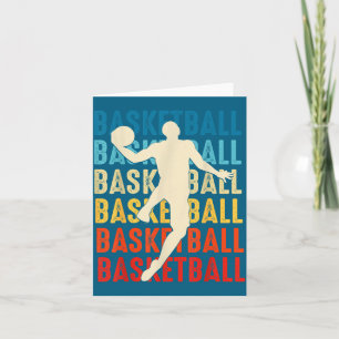 Lustiger Basketballspieler Trainer Fan Korb Karte