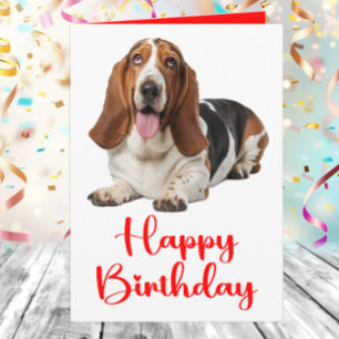 Lustiger Basset Hound Geburtstag Hunde Liebhaber Karte