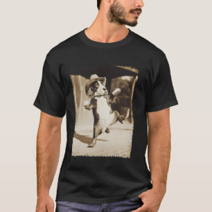 Lustiger Basset Hound Hund Alberner Cowboy T-Shirt
