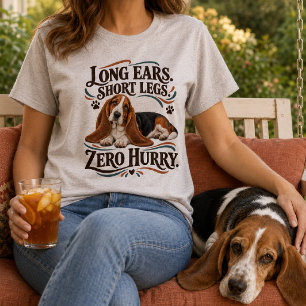 Lustiger Basset Hound Null Eile T-Shirt