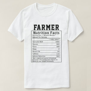 Lustiger Bauer Ernährungsfakten Landwirtschaftsarb T-Shirt