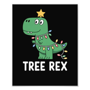 Lustiger Baum Rex Weihnachten Dinosaurier Feiertag Fotodruck