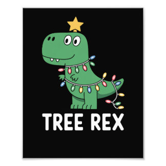 Lustiger Baum Rex Weihnachten Dinosaurier Feiertag Fotodruck