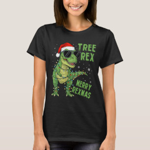 Lustiger Baum Rex Weihnachts-Dinosaurier Weihnacht T-Shirt