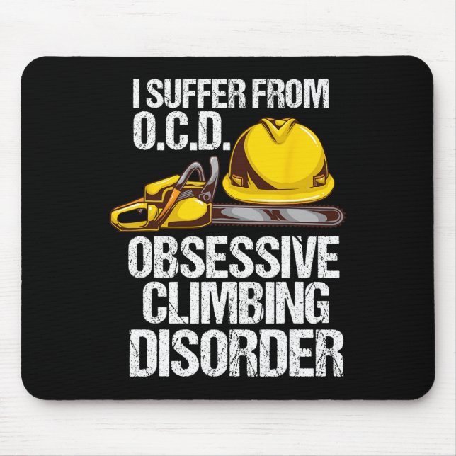 Lustiger Baumkletterer-Geschenk - Zwangsstörung Kl Mousepad (Vorne)