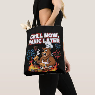 Lustiger BBQ-Bär Grill jetzt, Panik später Feuerwe