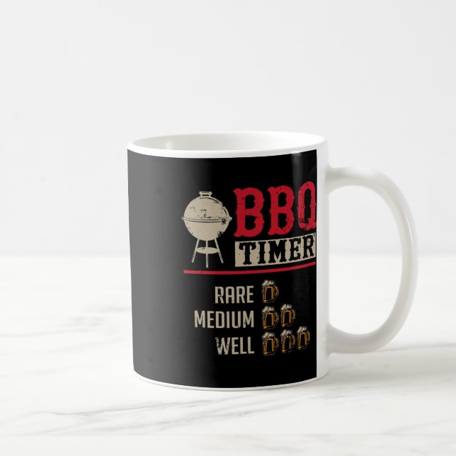 Lustiger Bbq-Fleisch-Kochtimer-Bier-Grill-Koch Rbe Kaffeetasse (Rechts)