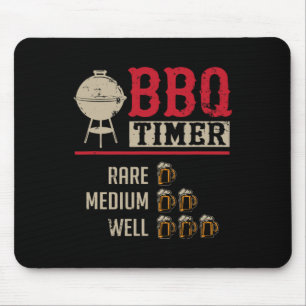 Lustiger Bbq-Fleisch-Kochzeittimer Biergrill Koch Mousepad