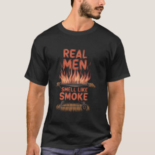 Lustiger BBQ-Grill Echte Männer riechen nach Rauch T-Shirt